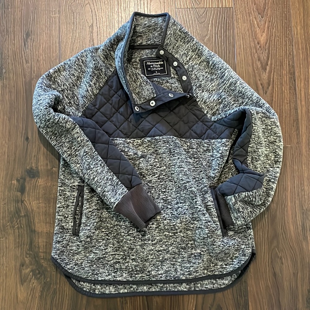 Abercrombie & Fitch Fleece Quilted Pullover